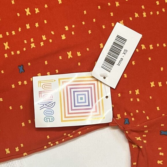 $5 ADD‎ ON with $15+ Bundle LuLaRoe Irma SS Hi-Low TShirt Tunic NWT  XS Reddish - Picture 7 of 9